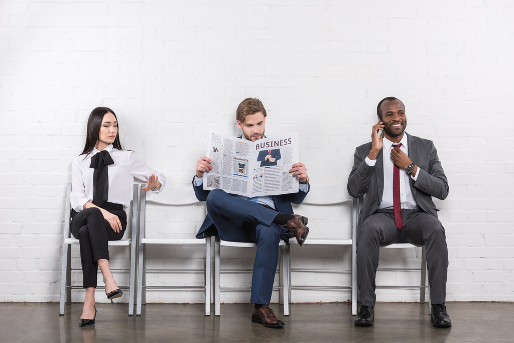 entrepreneurs multiculturels en attente d'un entretien d'embauche
 - Photo, image