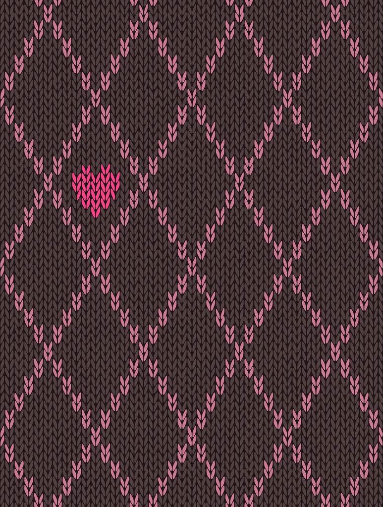 Estilo rosa sin costuras de color marrón patrón de punto
 - Vector, Imagen