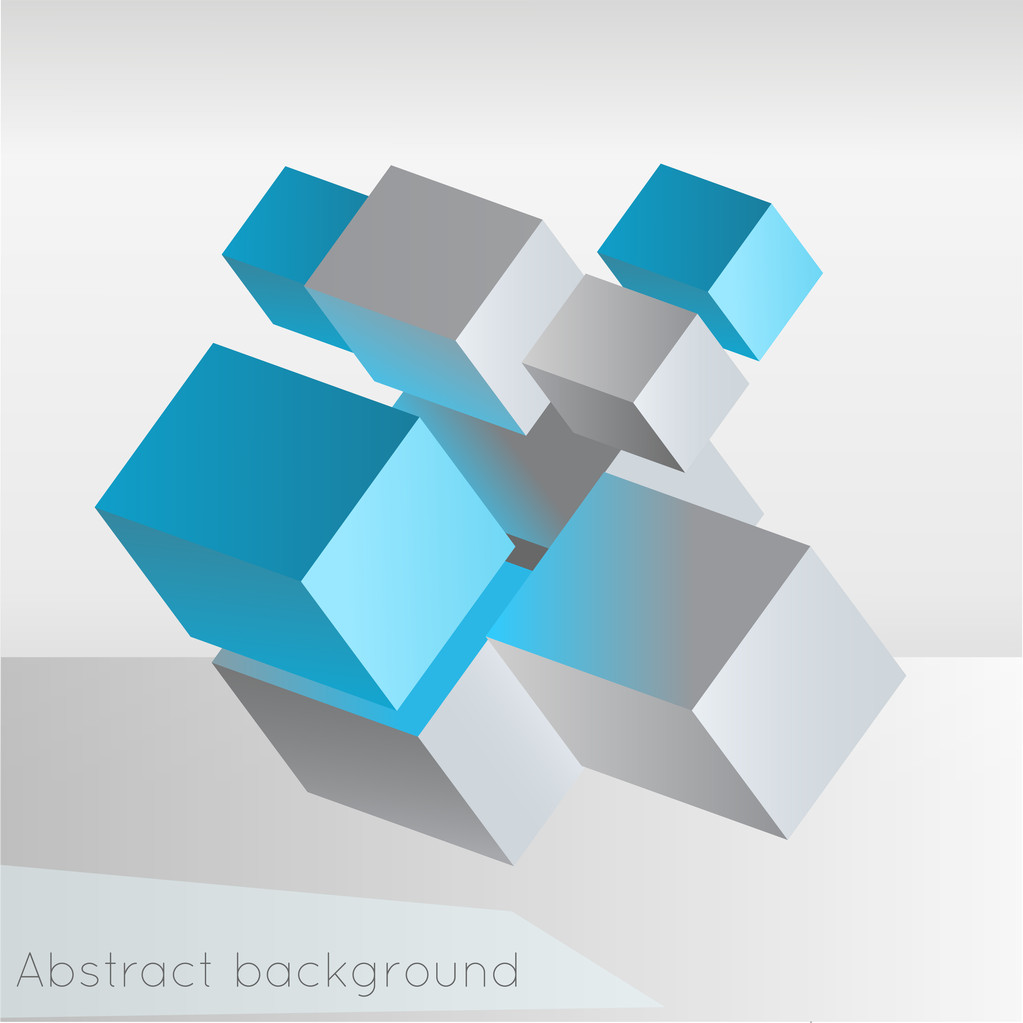 Abstract geometric background from cubes. - Vector, Image
