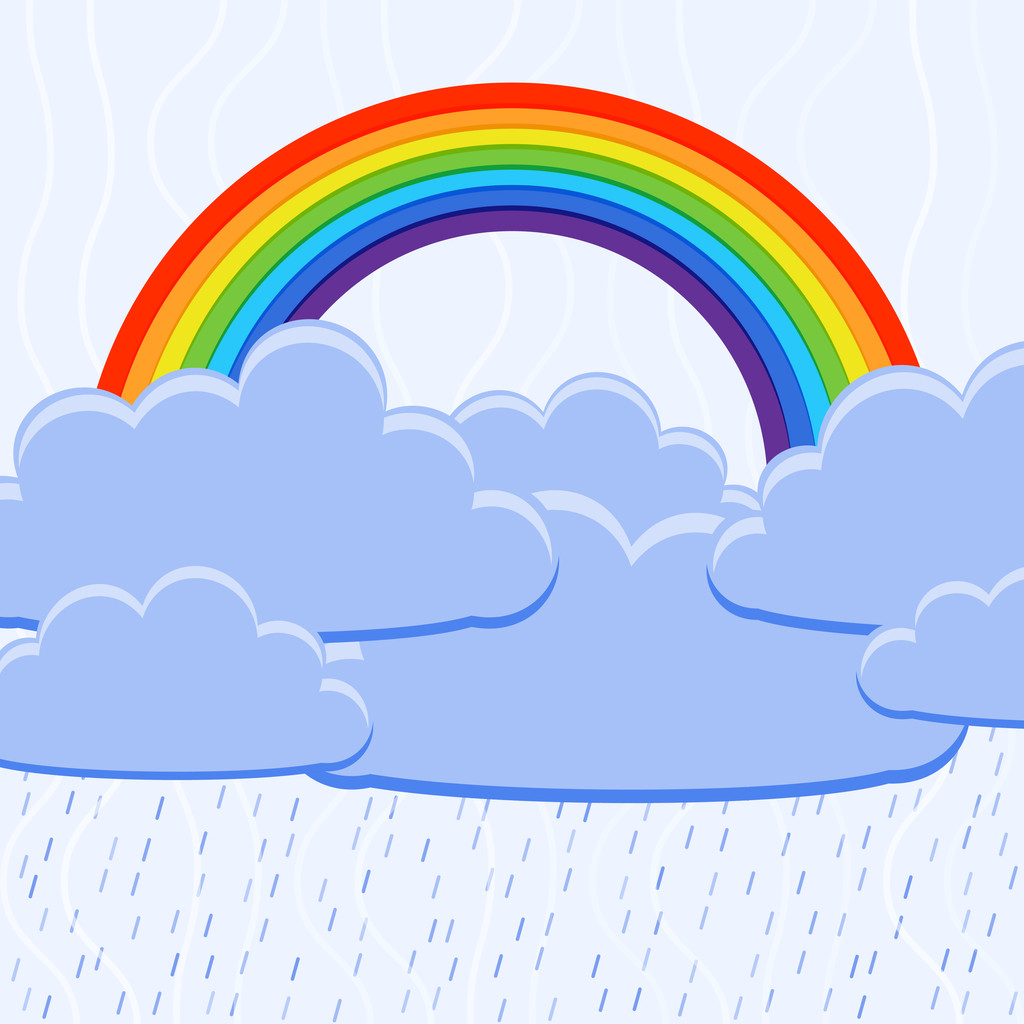 Illustrazione vettoriale di un arcobaleno. - Vettoriali, immagini