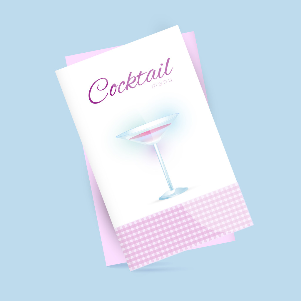 Cocktail menu. vector illustration. - Vector, Image