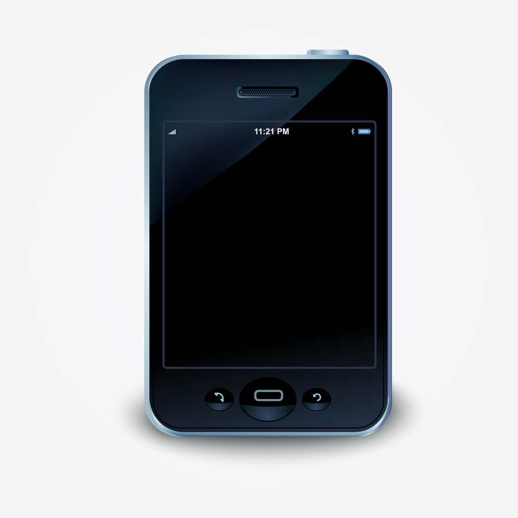 Ilustración vectorial de un smartphone con pantalla táctil
. - Vector, Imagen