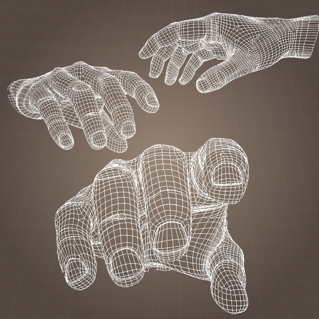 Vector model of hand. - Vector, Image