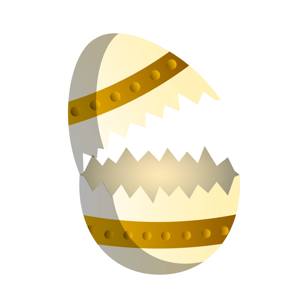 σπασμένο αυγό του Πάσχα - Διάνυσμα, εικόνα