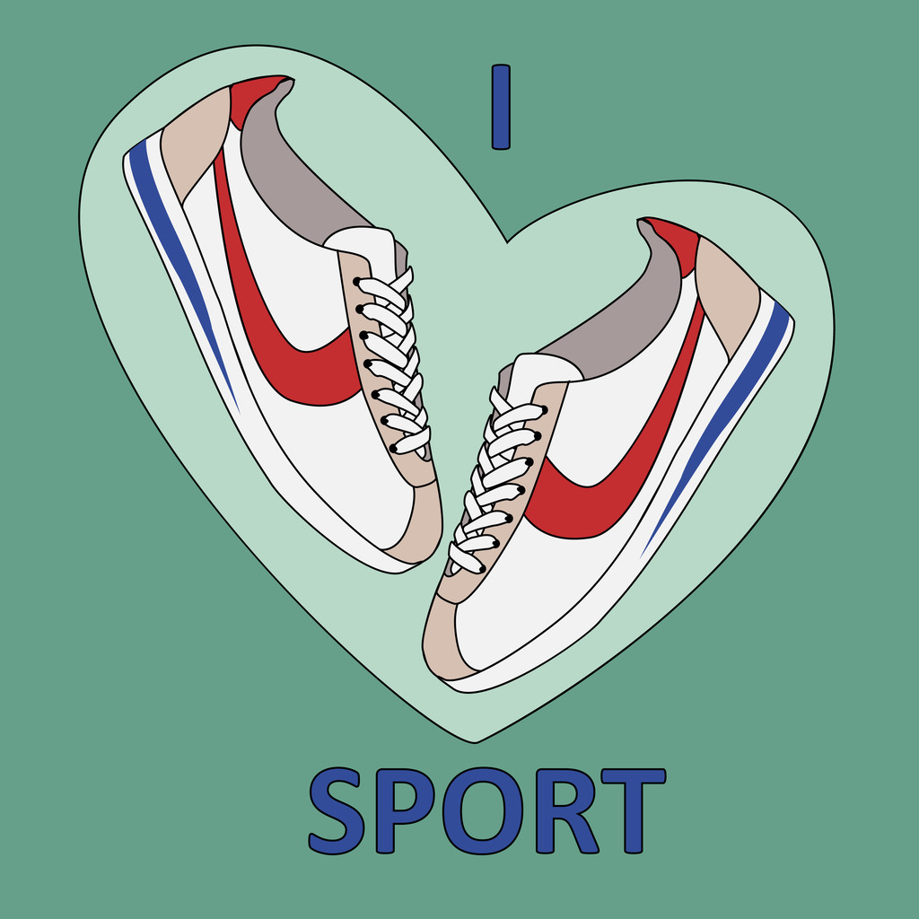 Vetor de I love sport illustration. Collection of vector sport