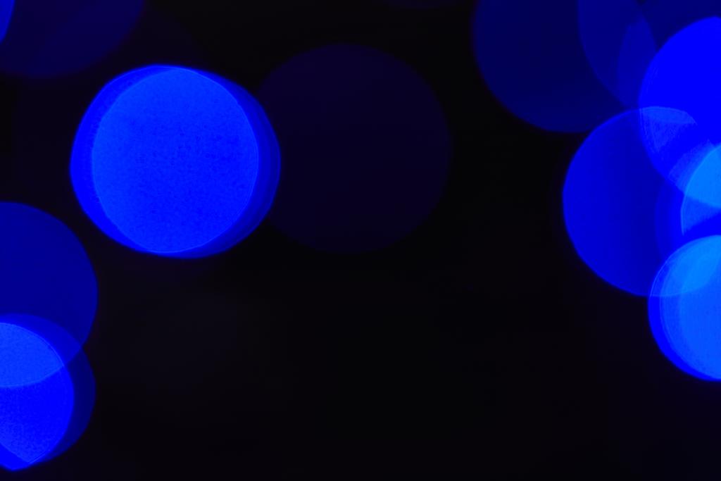 Αφηρημένο σκοτεινό μπλε bokeh κύκλοι παρασκηνίου - Φωτογραφία, εικόνα