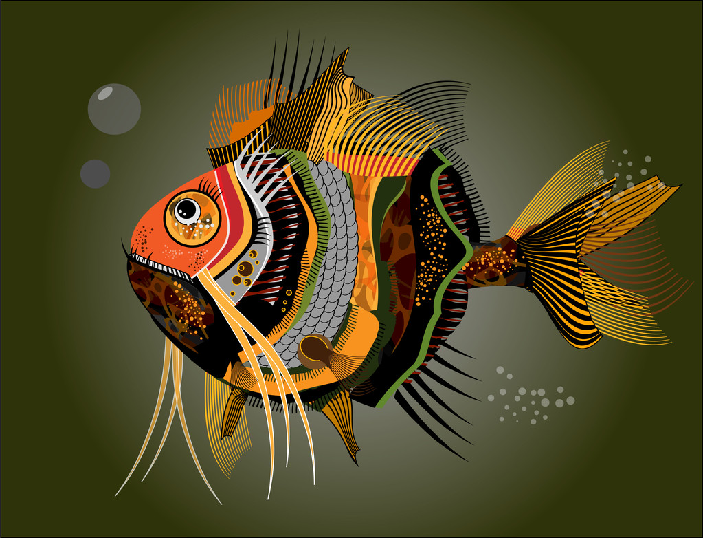 absztrakt hal. vektoros illusztráció - Vektor, kép