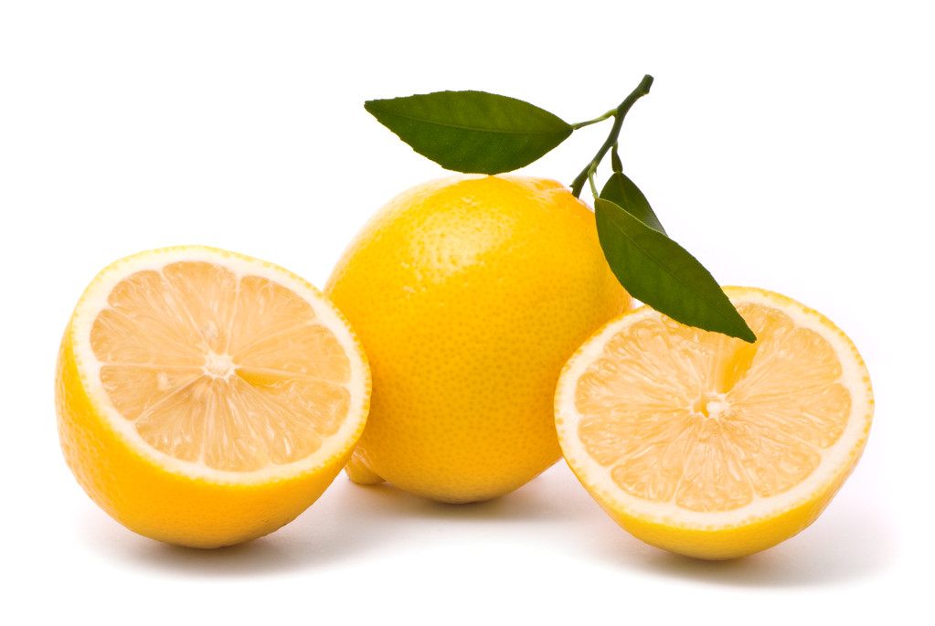 Limone con foglie fresche. Macro sparato
 - Foto, immagini