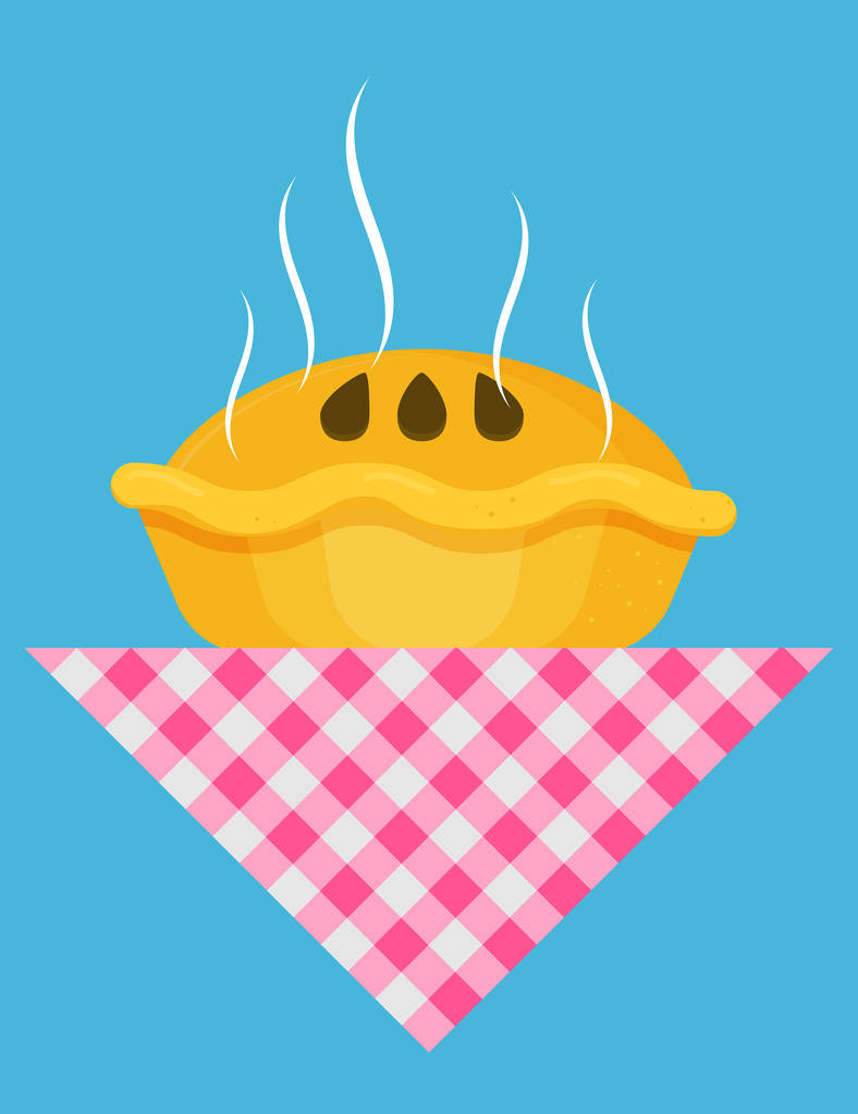 icona piatta torta calda, illustrazione vettoriale
 - Vettoriali, immagini