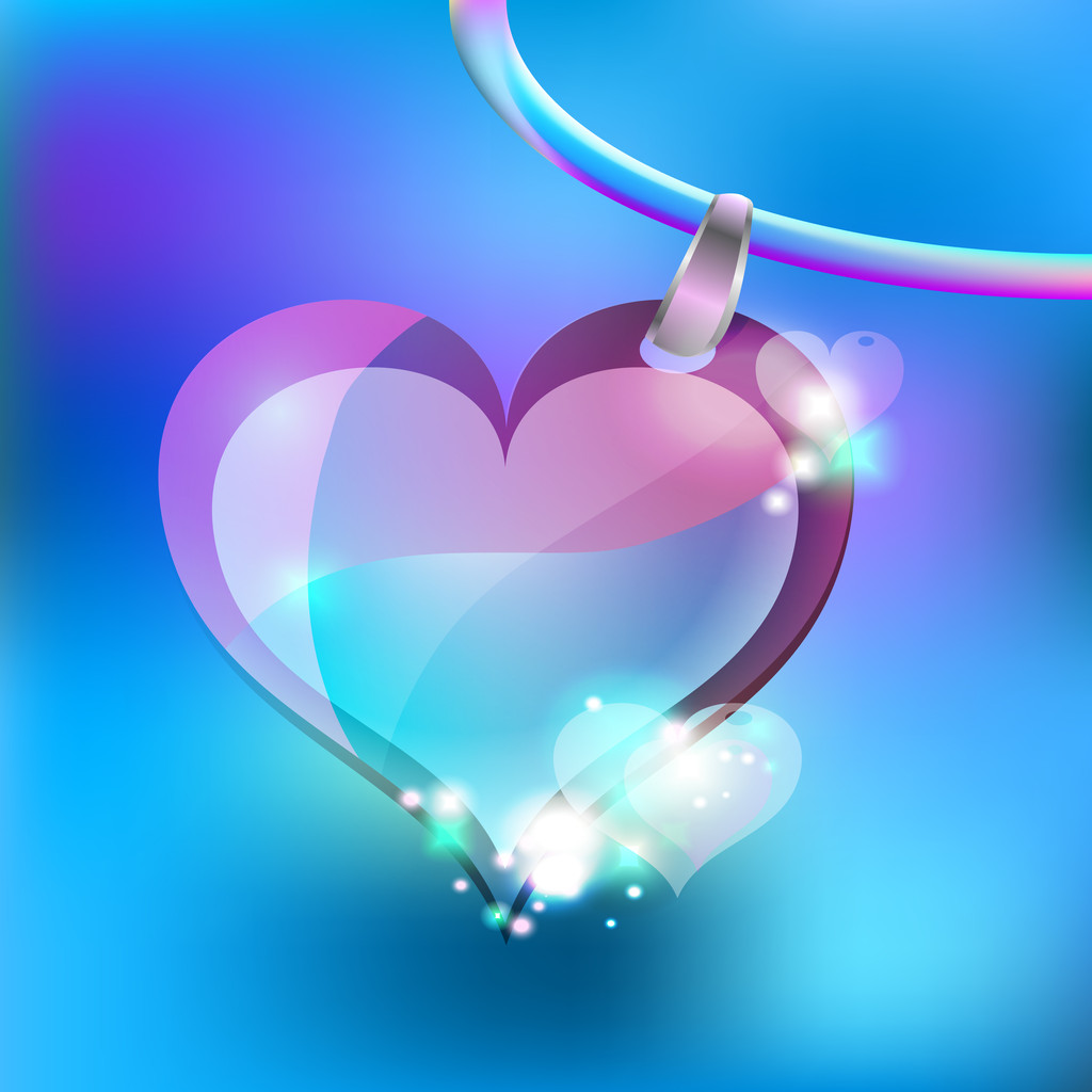 Vector jewelry heart. Vector illustration. - Vector, Image