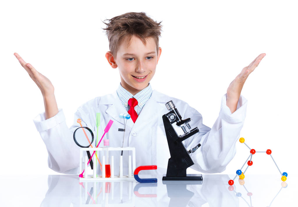 Молодий ентузіазм хімік
 - Фото, зображення