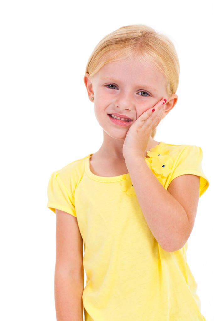 милая маленькая девочка с зубной болью
 - Фото, изображение