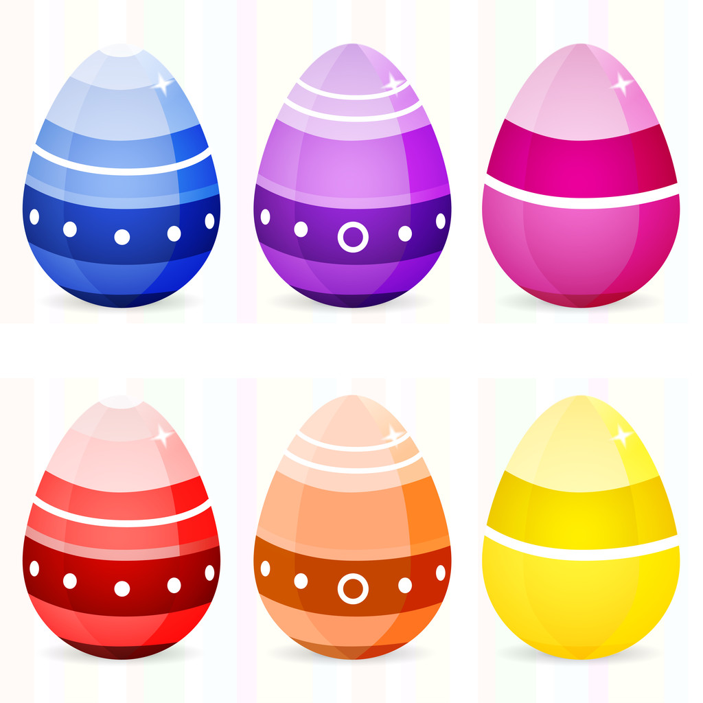 húsvéti tojások vektorkészlete. - Vektor, kép