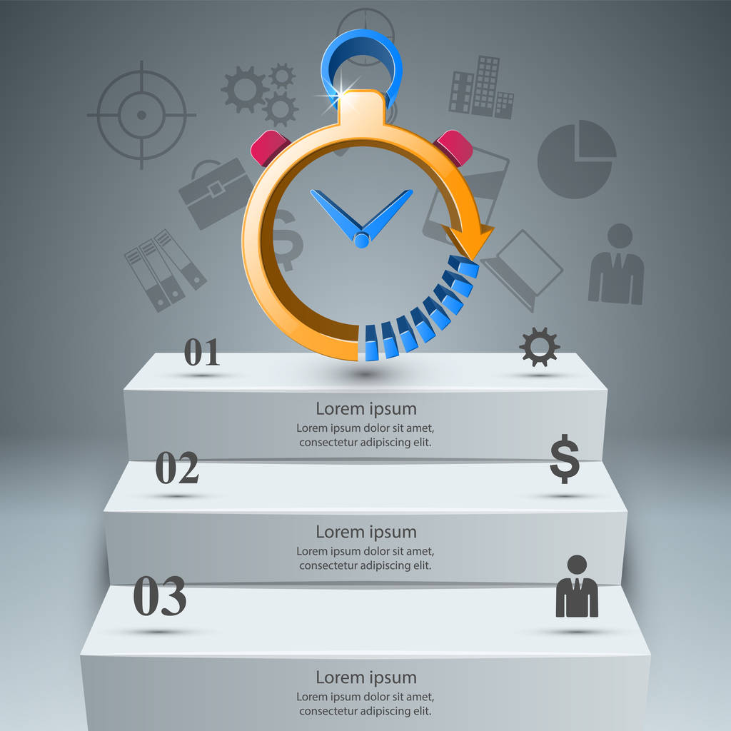 Smartwatch, clock, watch, alarm icon. Abstract infographic. - Vector, Image