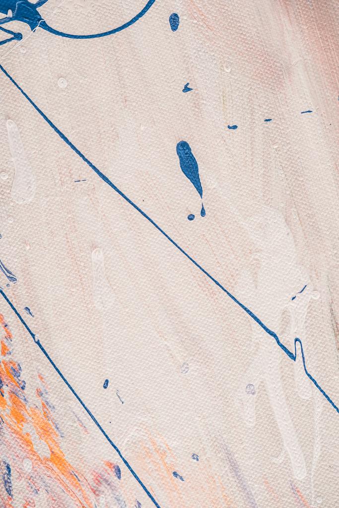 abstracte textuur met blauwe olieverf splatters - Foto, afbeelding