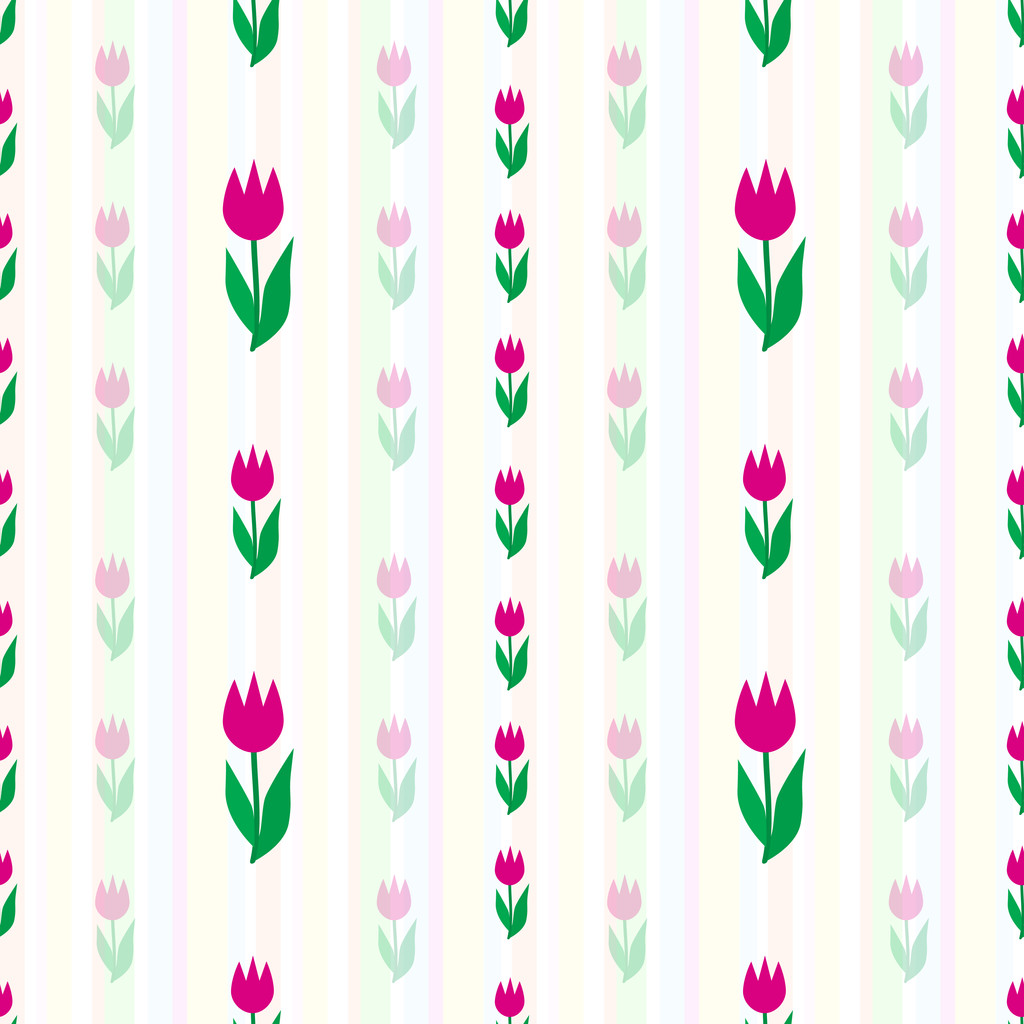Vector background with tulips - Vector, Image