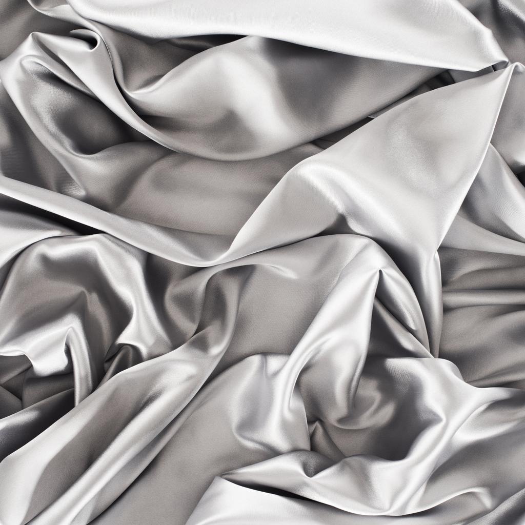 сріблястий зім'ятий блискучий шовковий тканинний фон
 - Фото, зображення