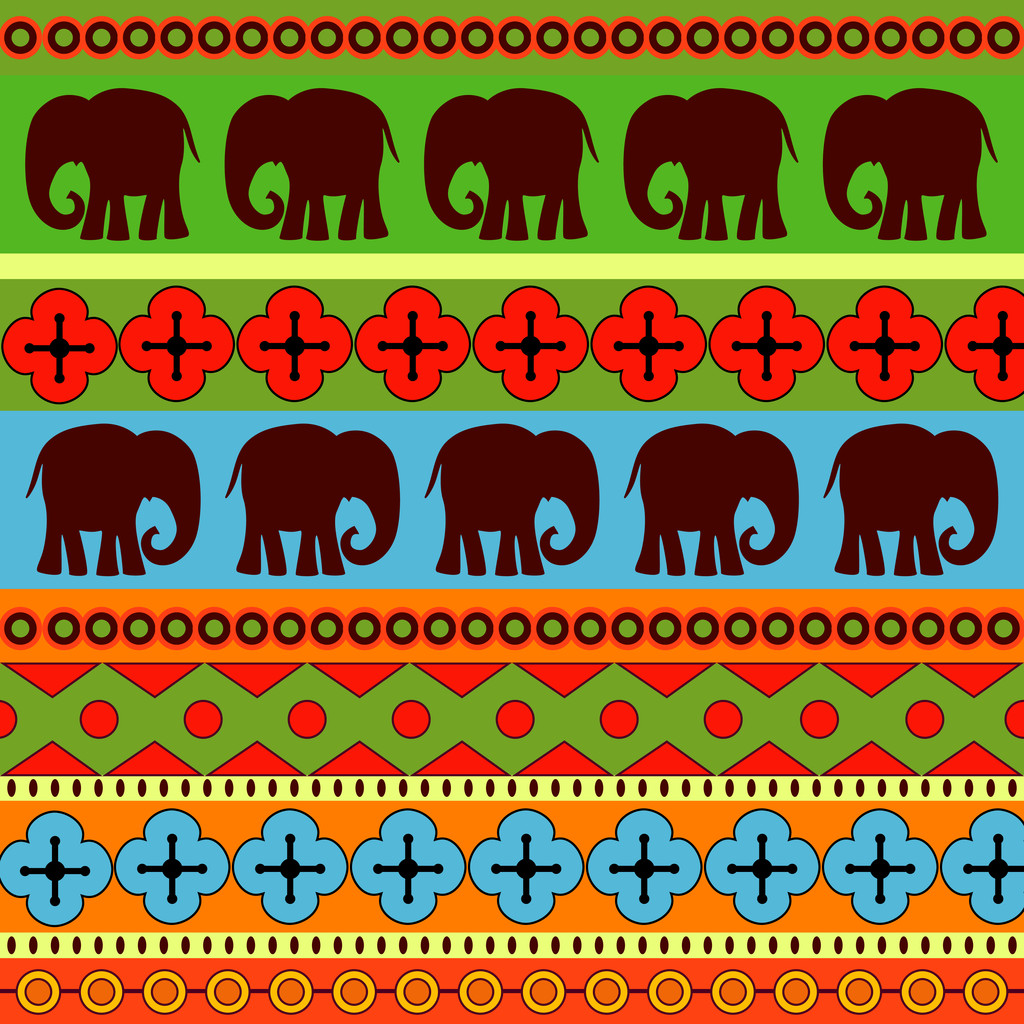 vector achtergrond met olifanten. - Vector, afbeelding