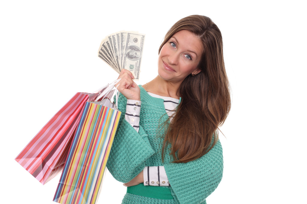 mulher bonita com sacos de compras - Foto, Imagem