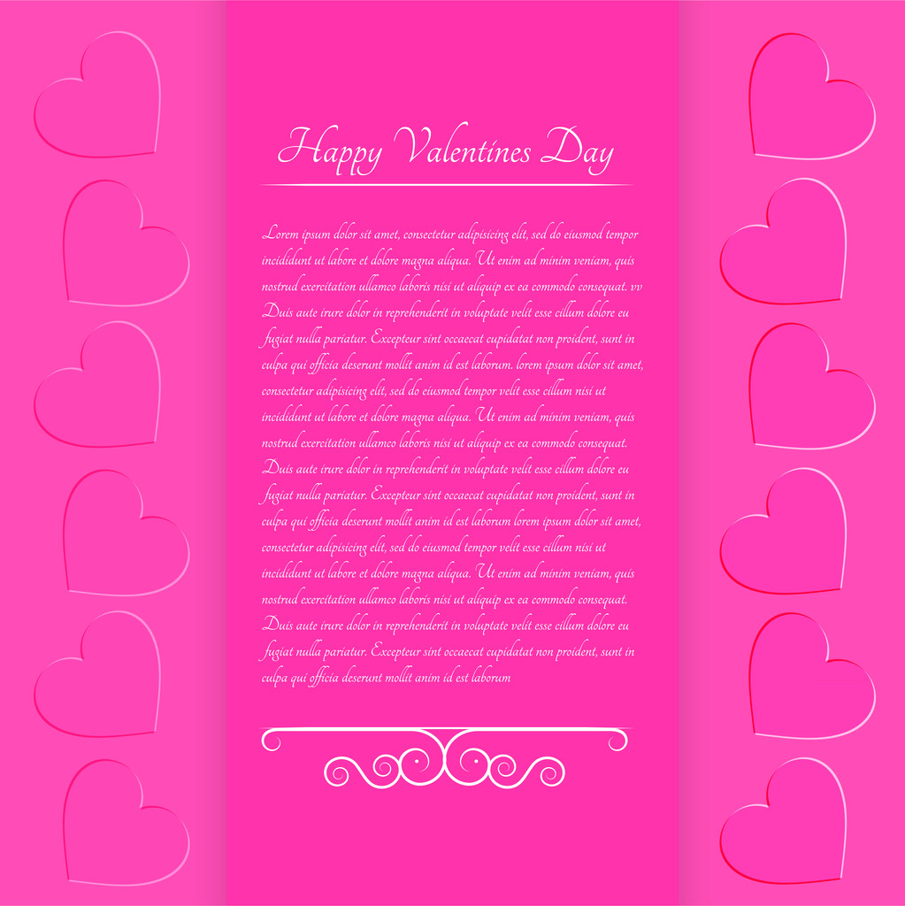 Roze Valentijn achtergrond. Vectorillustratie. - Vector, afbeelding