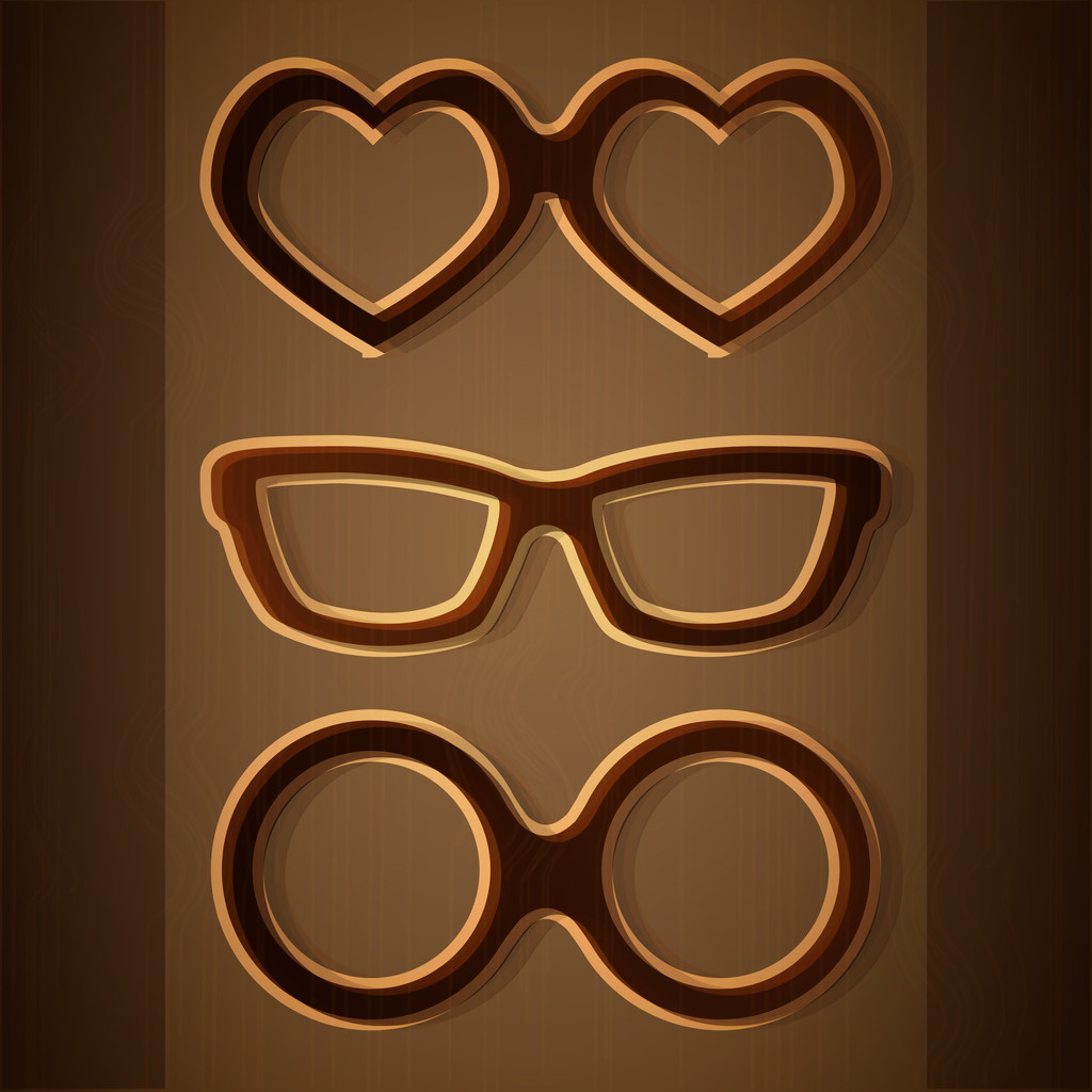 Vector set of glasses. - Vector, Image