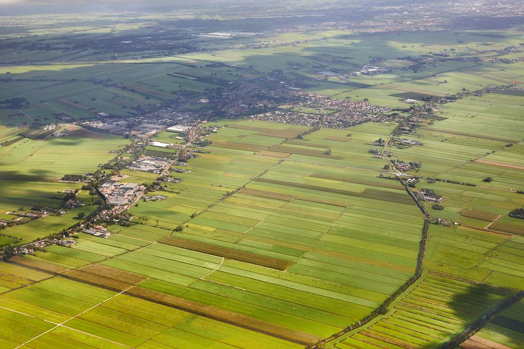 Alankomaiden kentät ylhäältä
 - Valokuva, kuva