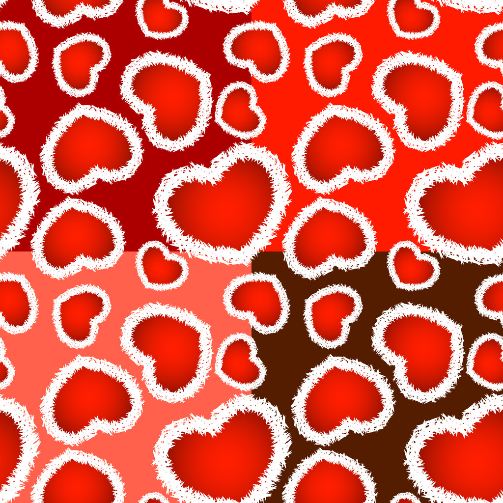 Vector background with fluffy hearts. - Vector, Image