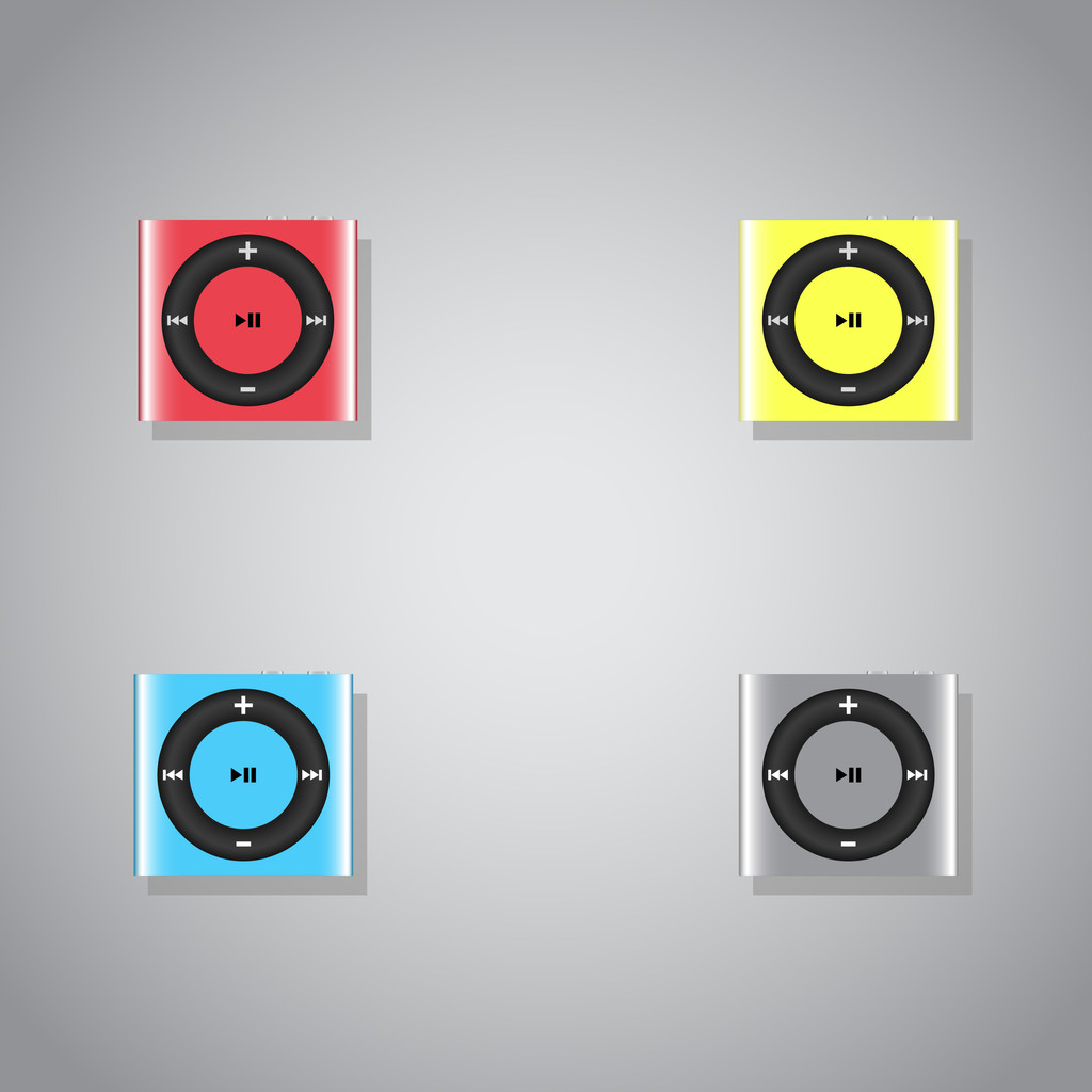 Set of vector mp3 players - Vector, Image