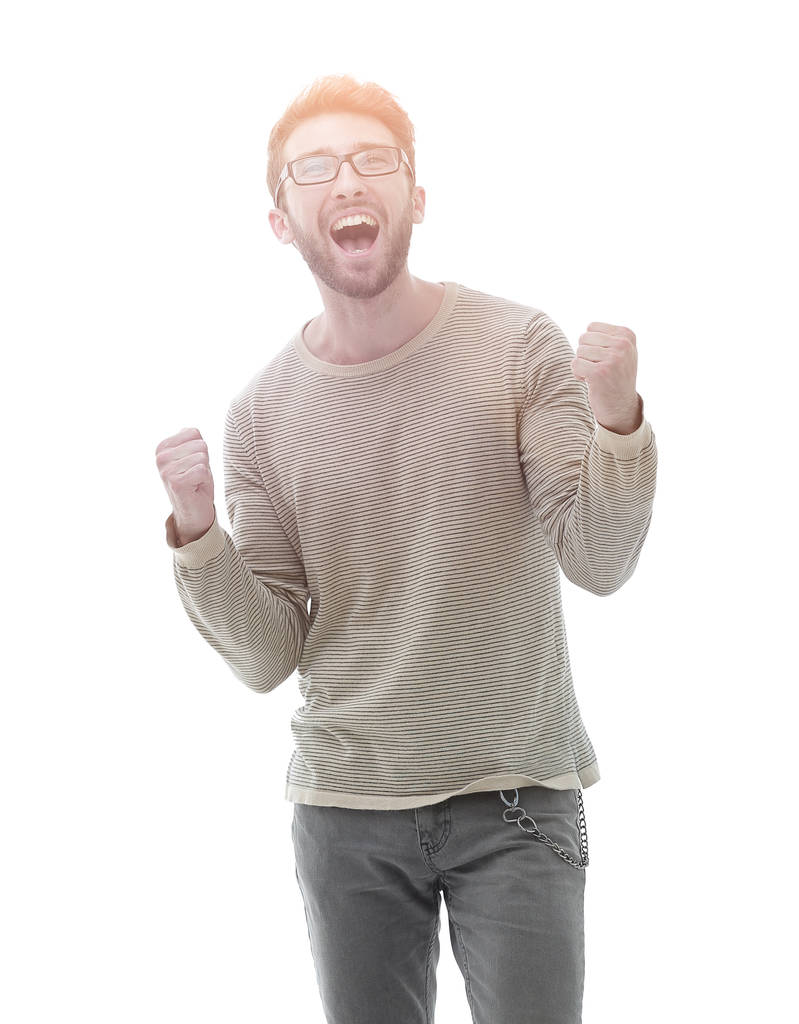 Портрет щасливого молодого чоловіка
 - Фото, зображення