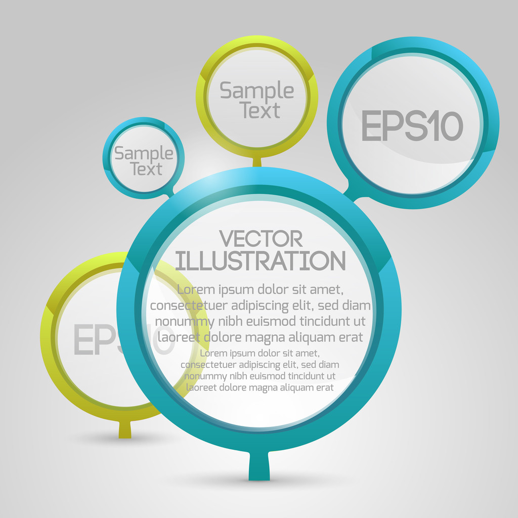 Vector circle banners. Vector illustration.  - Vector, Image