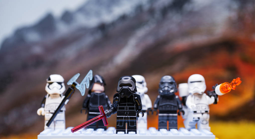 Ruština, 01 duben 2018. LEGO star wars clone troopers armáda. Noha - Fotografie, Obrázek