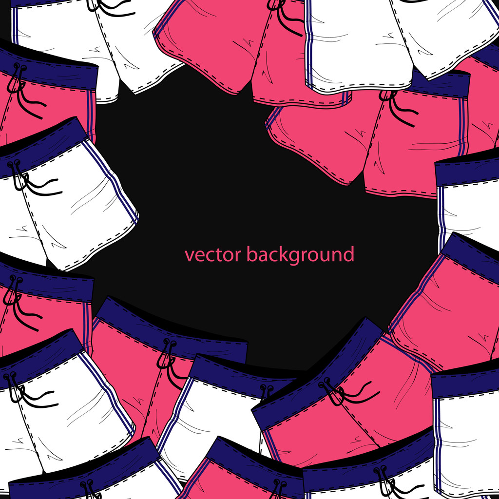 vektorové pozadí s různými šortky. - Vektor, obrázek