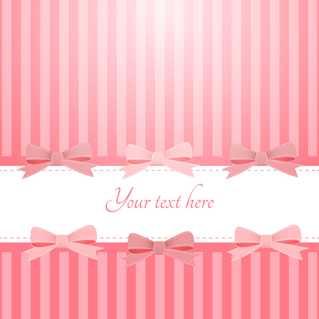 Vector pink background with bows - Vector, Image