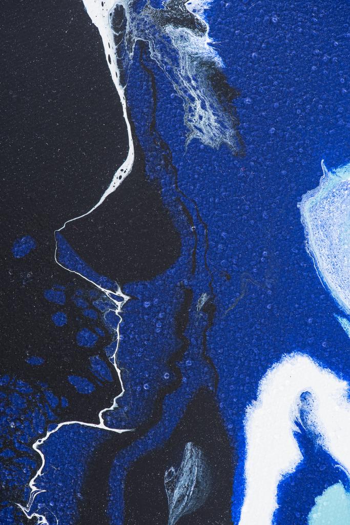 zblízka abstraktní textury s modrou Olejová malba - Fotografie, Obrázek