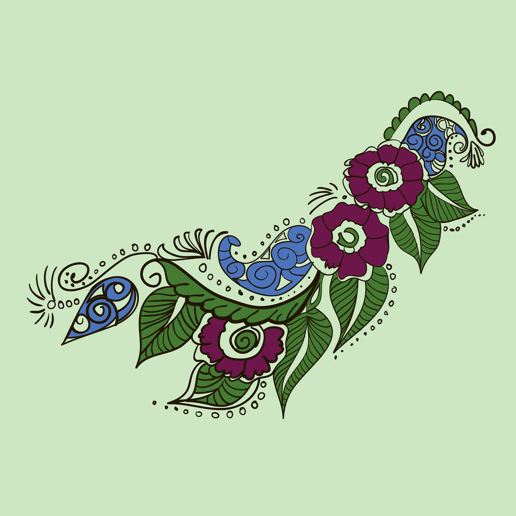 Vector floral ornament. - Vector, Image