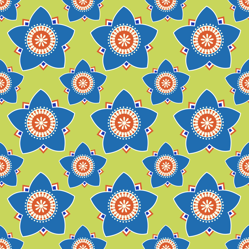 Seamless flower pattern background - Vector, Image