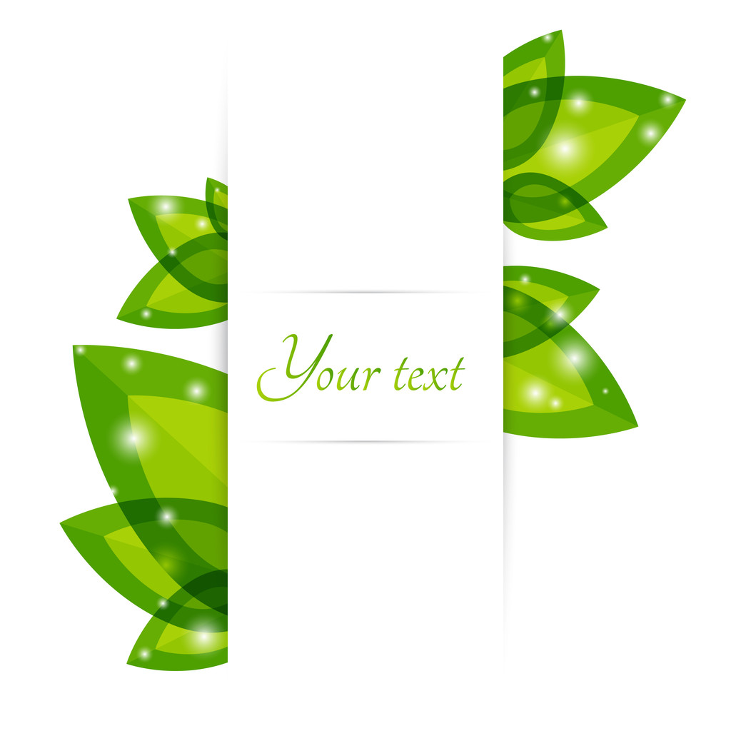 Свіже зелене листя Векторна рамка
 - Вектор, зображення