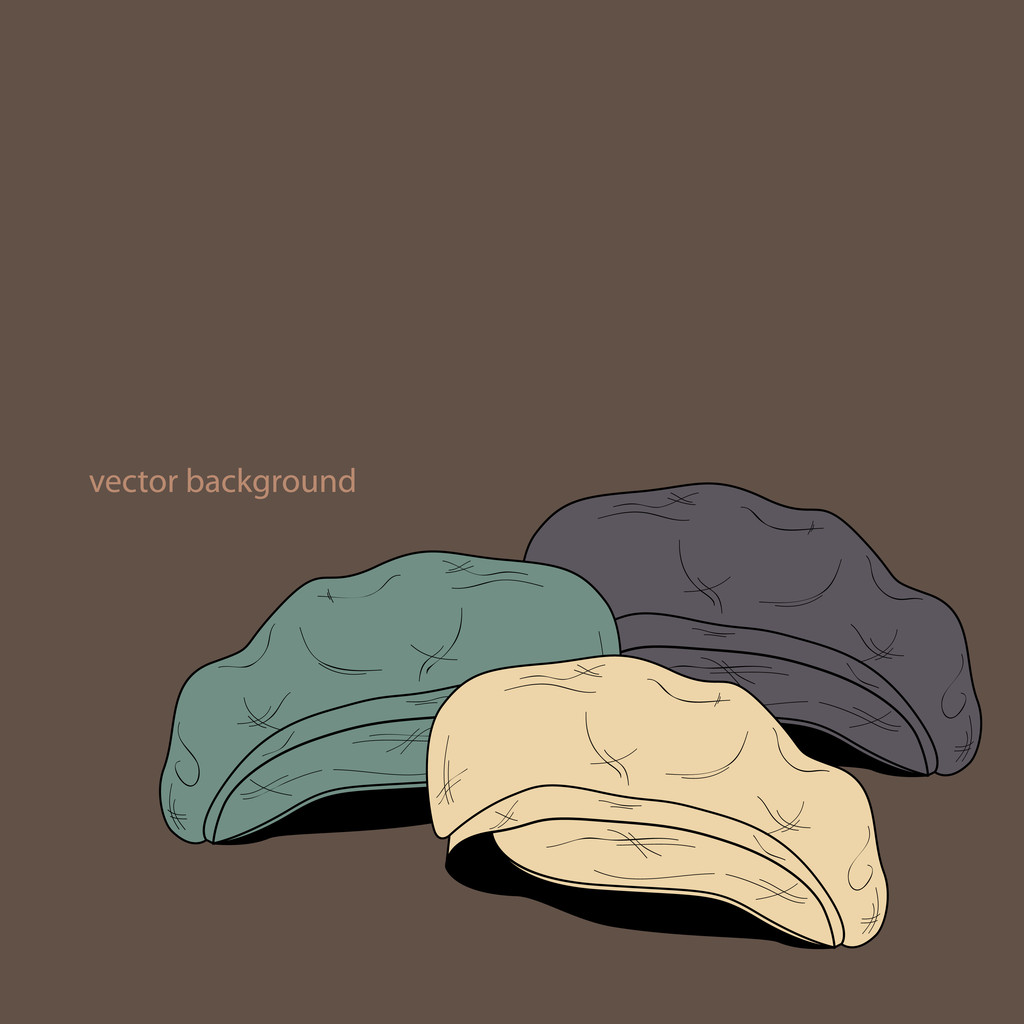 Vector background with hats. - Vector, Image