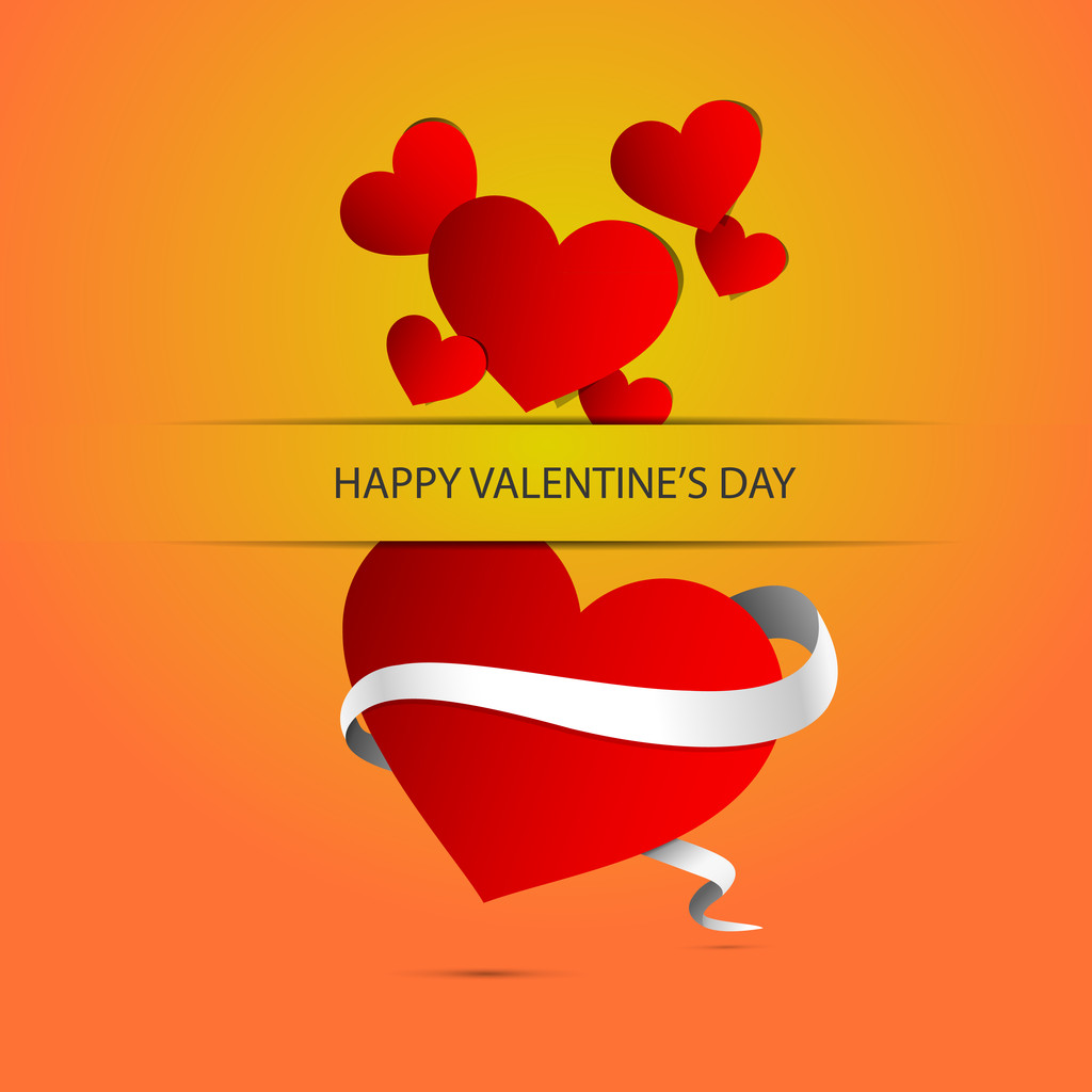 Vector background with heart for Valentine's day. - Vector, Image