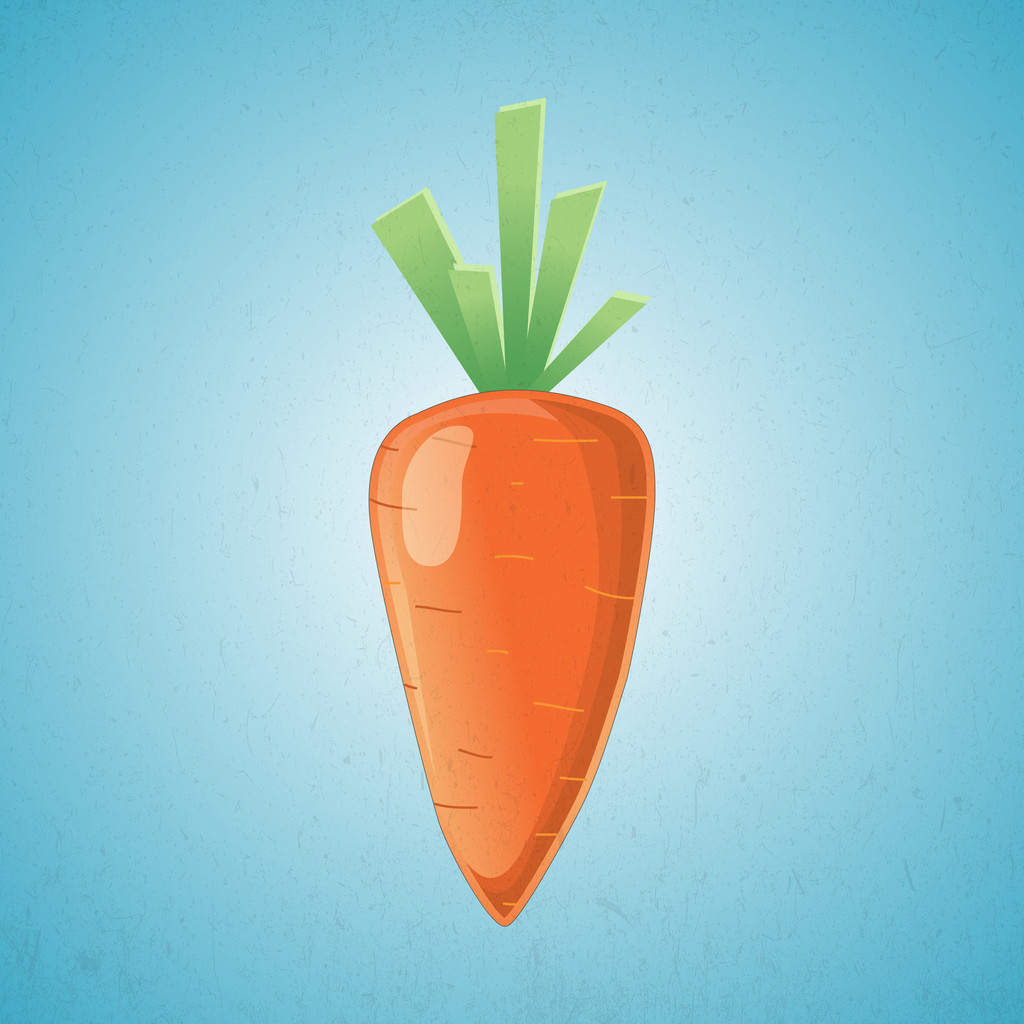 Морковный вектор Иллюстрация на синем фоне
 - Вектор,изображение