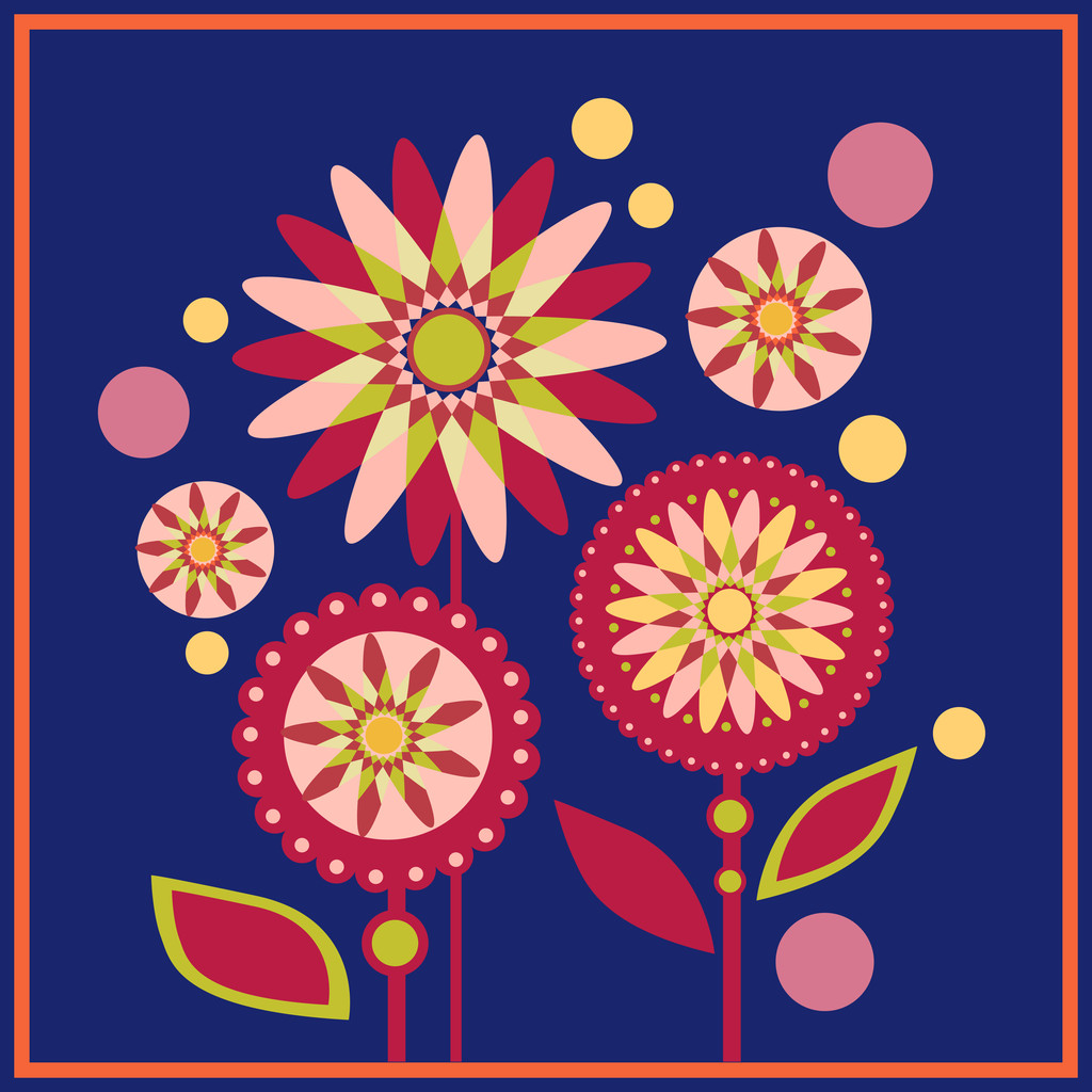 Квітковий векторний візерунок фону
 - Вектор, зображення