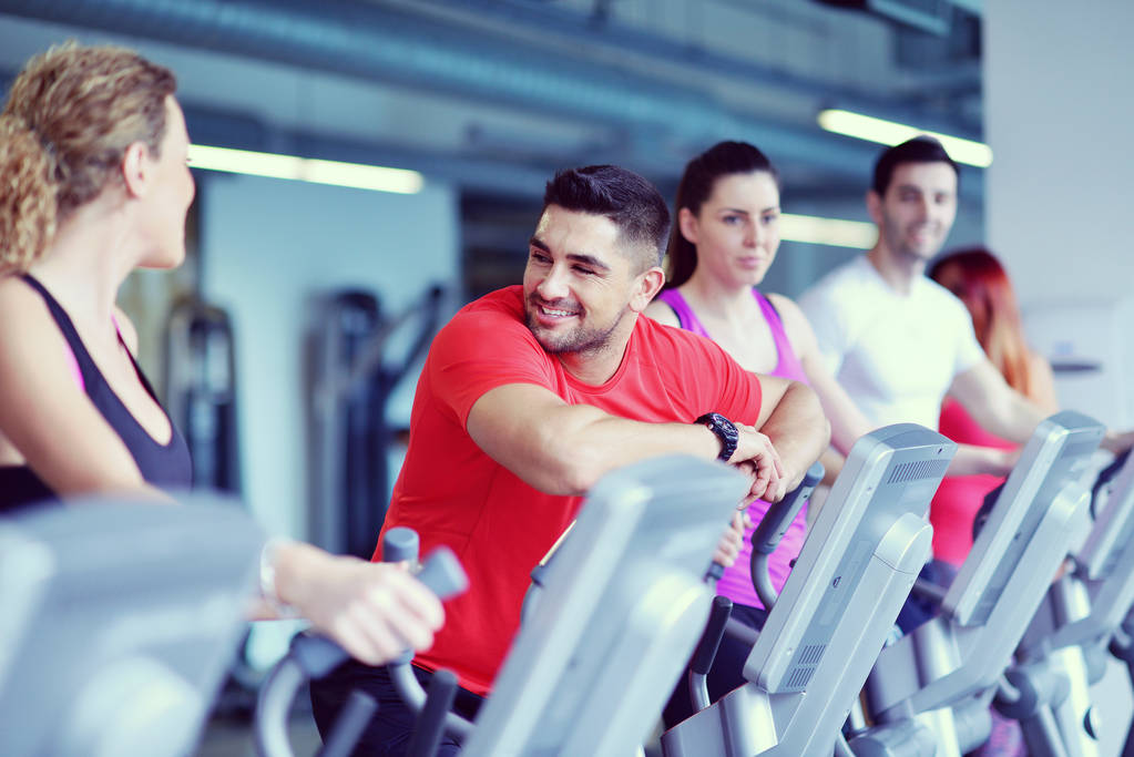 Group of people running on treadmills - Photo, Image