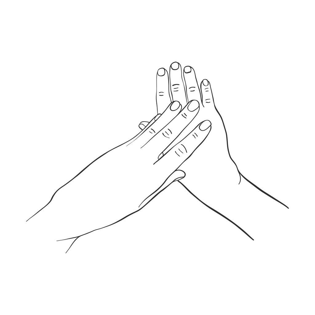 Γυναικεία χέρια με κρέμα - Διάνυσμα, εικόνα