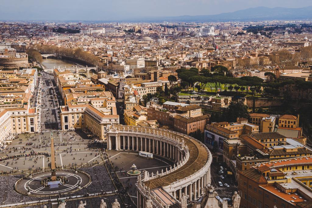 Vatikan, İtalya'nın eski binaların havadan görünümü - Fotoğraf, Görsel