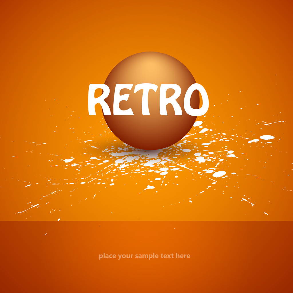 Vector retro background with ball. - Vector, Image