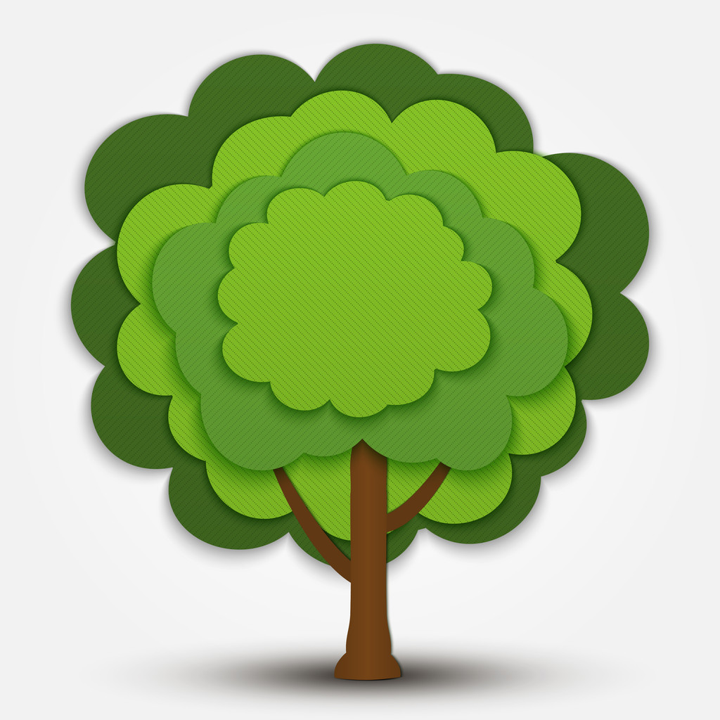 Naturaleza vector árbol verde bandera
 - Vector, imagen