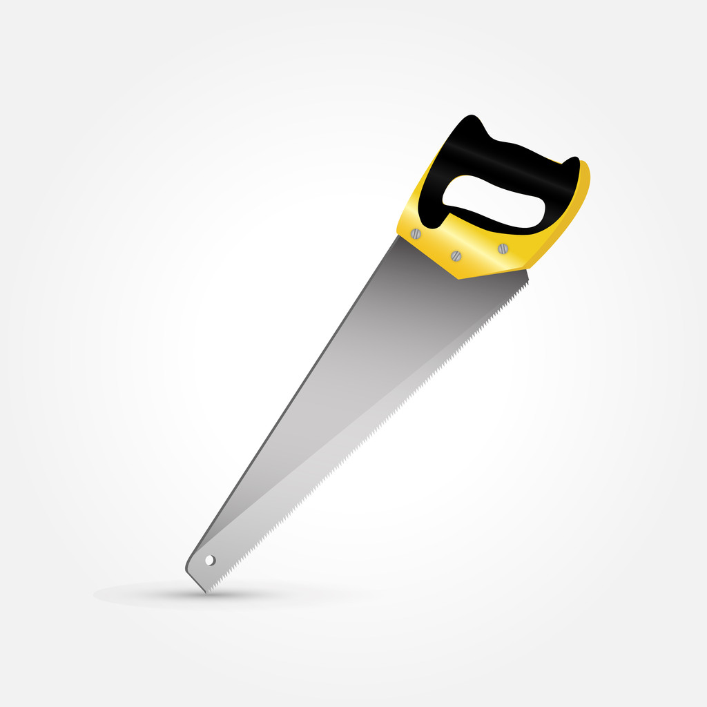 Hand saw isolated, vector - Vector, Image