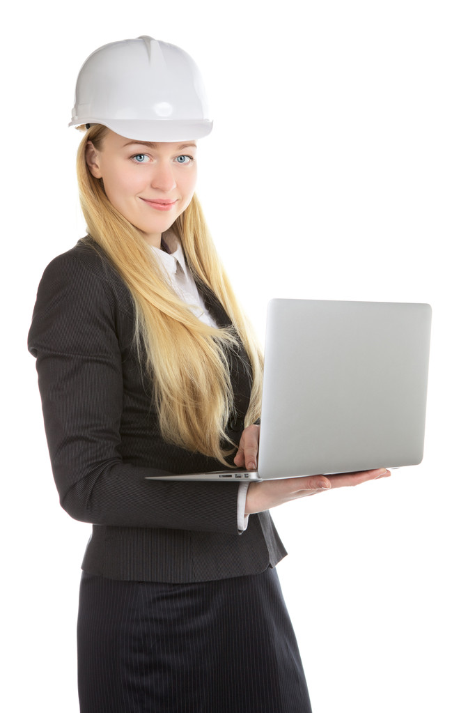 Ingénieur femme avec ordinateur portable
 - Photo, image