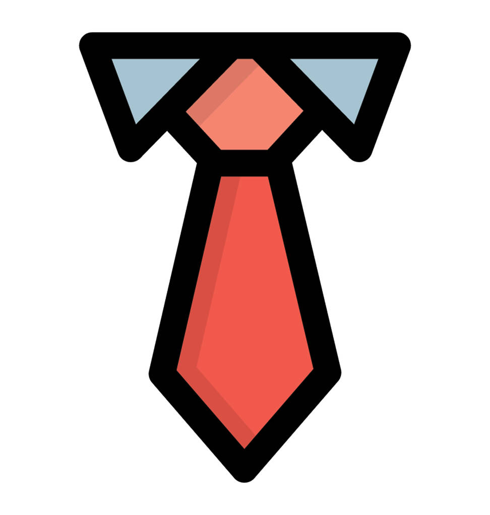 Doek accessoire, stropdas gekleurde ontwerp pictogram - Vector, afbeelding