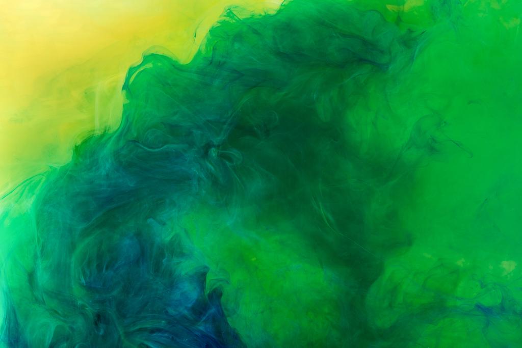 művészi textúra áramló vízben zöld festék - Fotó, kép